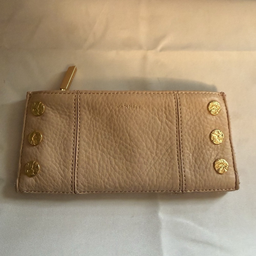 Hammitt 110 North Soft Leather Bifold Wallet Light Pink Gold MSRP $245 NWT